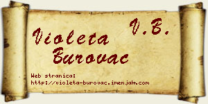 Violeta Burovac vizit kartica